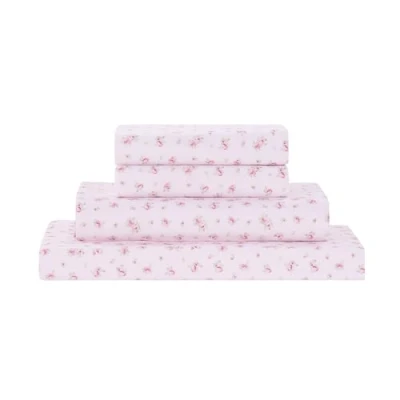 Afbeelding van Modern Threads Zijdezachte microvezel en kreukvrije lakens luxe inclusief plat laken, hoeslaken met diepe zakken kussenslopen, blush, queensize