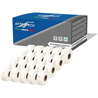 Afbeelding van Aftertech 20 x 11352 25 54 mm compatibele zelfklevende etiketten (500 etiketten/rol = 10.000 in totaal) voor Dymo LabelWriter Seiko SLP etiketteermachines S0722520