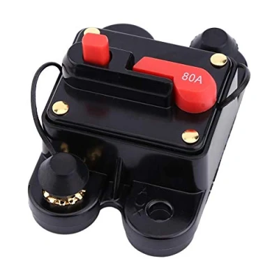 Afbeelding van FTVOGUE Automatische schakelschakelaar, zekeringresetter, DC12 V, 24 80 300 A, voor auto stereo audio zekeringhouder marineboten (80 A)