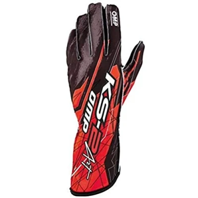 Afbeelding van Omp KS 2 Art Karting handschoenen, zwart/rood, 5