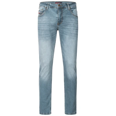 Afbeelding van Lorenzo Loren Heren Jeans Broek Denim Used Look Regular Fit W29 W44 L30 L38, Ll 4001 Blauw, 32W / 36L