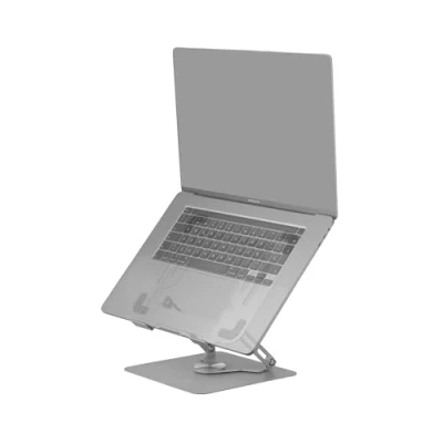 Afbeelding van MARSGAMING MA RSN, Laptop en Tablet Stand tot 17&quot;, Verstelbare Hoogte + Kanteling 360º Rotatie, Stalen Frame, Antislip Pads, Draagbaar Opvouwbaar Design, Zilver