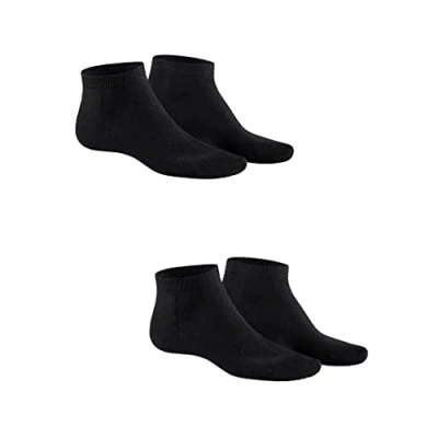 Afbeelding van Hudson 2 paar herensneakersokken Only stuks, inzichtbaar, effen, zwart (0005), 39/42 EU