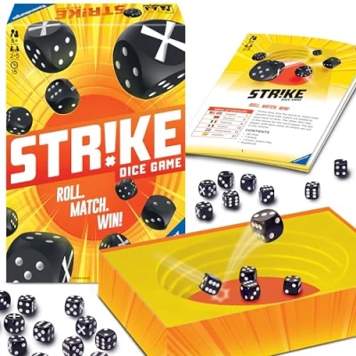Afbeelding van Ravensburger 26840 Strike, bordspel, veelkleurig dobbelspel voor 2 5 spelers, meeneemspel vanaf 8 jaar, familiespel: The Dice Contest