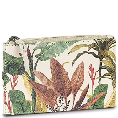 Afbeelding van JASLEN Portemonnee en Coin Purse: Stijlvolle Mini Met Rits Wallet. RFID bescherming, Bladeren