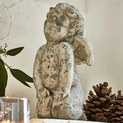 Afbeelding van LOBERON Decoratieve engel Mines antiekbeige
