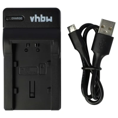 Afbeelding van vhbw USB acculader compatibel met JVC EVERIO GZ E305WEU, E15, E15BEU, E10 digitale camera, camcorder, Action Cam accu oplader