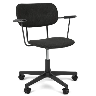 Afbeelding van Audo Copenhagen Co Task Bureaustoel Re wool 0198 Zwart Eiken/zwart