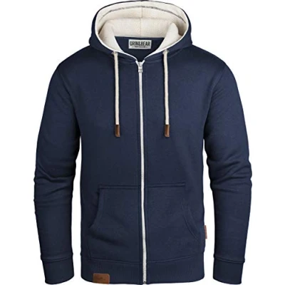 Afbeelding van Grin&amp;Bear GEC490 Hoody voor heren, met fleecevoering, Navy2, M