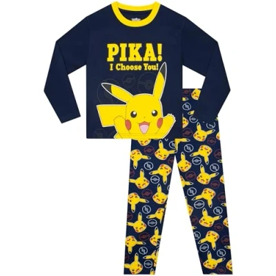Afbeelding van Popgear Pokemon Pyjama’s Pikachu Katoenen Jongens Pyjama Sets Blauw 146
