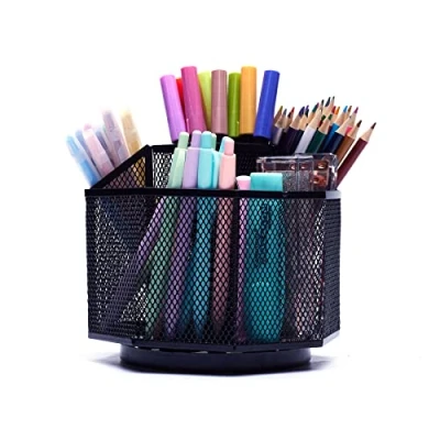 Afbeelding van EXERZ 360 Roterende Bureau Organizer, Draaiende Houder, Roterend Opbergsysteem. Antislip Basis. Voor Briefpapier, Kunst En Ambacht.