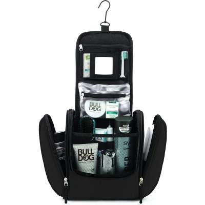 Afbeelding van Toiletartikelen Tas Waszak Hangend heren &amp; dames Grote make uptas voor koffers en handbagage Waszak, reistas, zwart