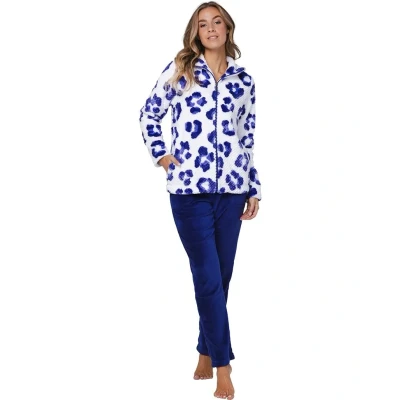 Afbeelding van Rebelle Leopard Lilac Huispak Fleece Wit/Paars Maat 38