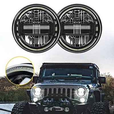 Afbeelding van SXMA 7 Inch Led Koplampen Ronde met DRL Dimlicht en Grootlicht voor Wrangler JK 2007 2017