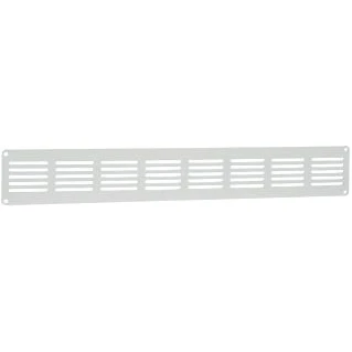 Afbeelding van Nedco plintrooster vlak alum. 400 x 60 mm wit
