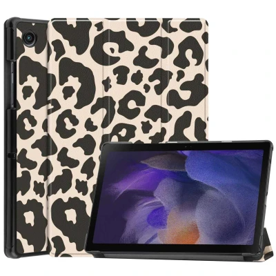 Afbeelding van Samsung Galaxy Tab A8 Hoes: iMoshion Design Trifold Bookcase Leopard Kunstleder Tablet Hoezen
