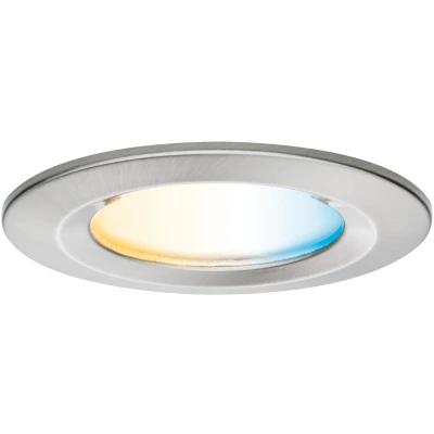 Afbeelding van LED inbouwlamp Nova Coin IP44 rond 78mm Tunable White 6W 530lm 230V Staal geborsteld Aluminium