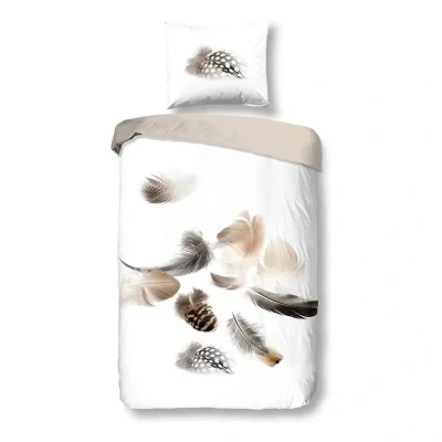 Afbeelding van Snoozing Feathery Flanel Dekbedovertrek Eenpersoons 140x200/220 cm + 1 kussensloop 60x70 White