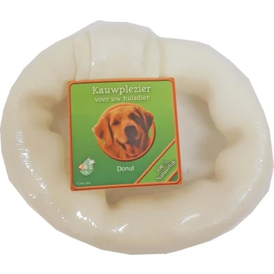 Afbeelding van Donut wit 16 cm met label Gebr. de Boon