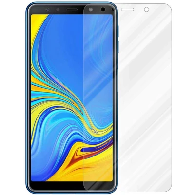 Afbeelding van Cadorabo Pantser film geschikt voor Samsung Galaxy A7 2018 in KRISTALHELDER Geharde (Tempered) display beschermglas 9H hardheid met 3D Touch (RETAIL PACKAGING)