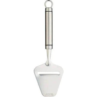 Afbeelding van KC Blue Professional Roestvrije Kaasschaaf met Ovaal Handvat en Ophanglus, Roestvrij Staal, 24 centimeter Zilver