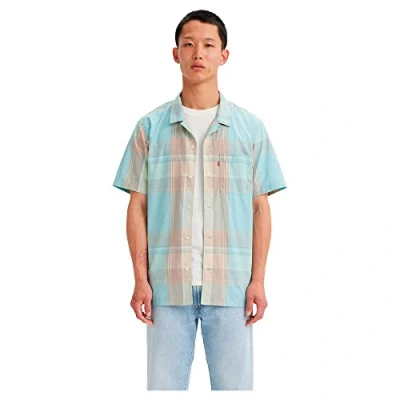 Afbeelding van Levi&#039;s THE Sunset CAMP Overhemd, Heren, Maat: Large, Pastel turquoise