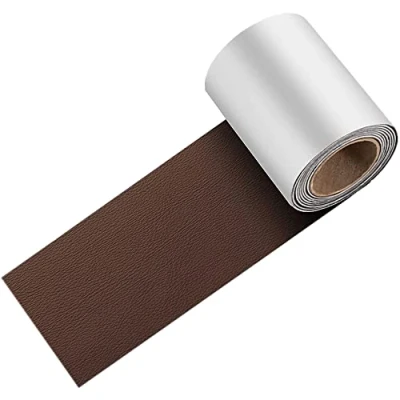 Afbeelding van GELAISI 7,6 x 152 cm middenbruin leer patch kit zelfklevende PVC lederfolie, kunstleer rundleer look, lederen reparatie voor bank scheuren, brandwonden en autostoelaccessoires