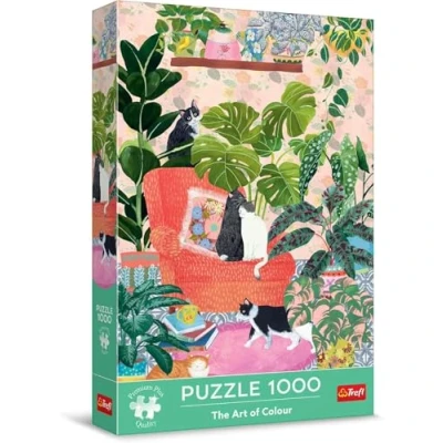 Afbeelding van Trefl Premium Plus Quality Puzzle The Art of Colour: Oost west thuis best 1000 stukjes, Reeks vol met kleuren, Perfect passende voor volwassenen en kinderen vanaf 12 jaar