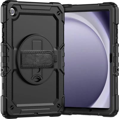 Afbeelding van Samsung Galaxy Tab A9+ Shockproof Rotating 360 Case Black