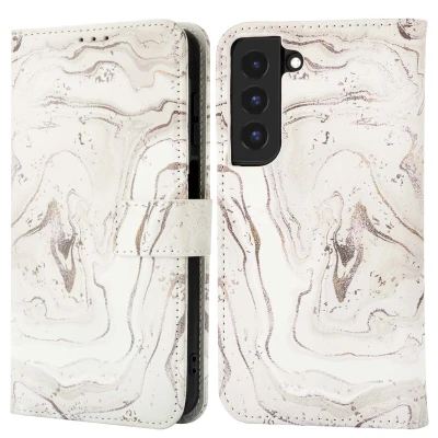 Afbeelding van imoshion Hoesje Geschikt voor Samsung Galaxy S22 Design Bookcase smartphone Sandy Marble