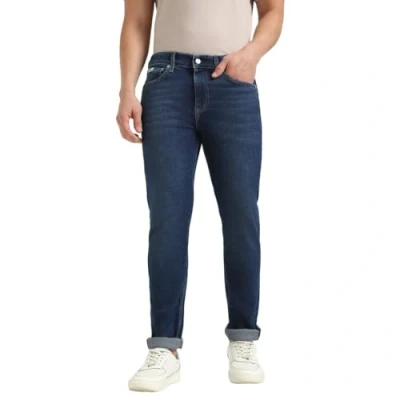 Afbeelding van Calvin Klein Jeans Slim Taper fit jeans, Heren, Maat: 33x34, Denim dark