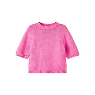 Afbeelding van Name it Meisjes Roze Knit Trui Halflange Mouw Balao Cyclamen 134/140