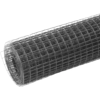 Afbeelding van Kippengaas 25x0,5 m staal met PVC coating grijs