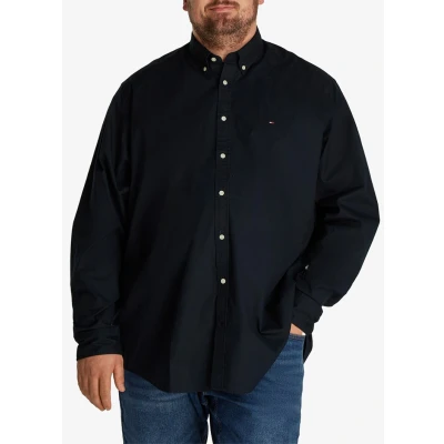 Afbeelding van Tommy Hilfiger FLEX Solid Shirt Overhemd, Heren, Maat: 4XL, Desert sky