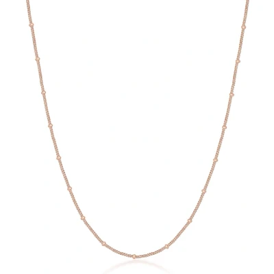 Afbeelding van Elli Basic BALL Ketting Rose goldcoloured, Dames, Maat: 60, gold coloured