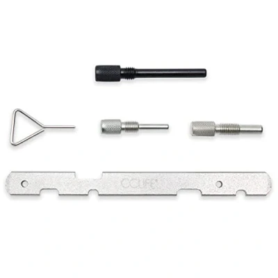 Afbeelding van CCLIFE Motordistributieriem vervangen, vergrendeling, afstelgereedschap, timinggereedschap, compatibel met Ford Mazda Volvo 1.25, 1.4, 1.6, 1.8, 2,0L