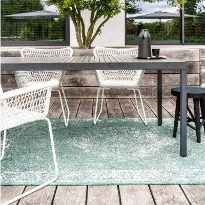 Afbeelding van Buiten vloerkleed sage Groen dubbelzijdig EVA Interior 240 x 340 cm (XL)