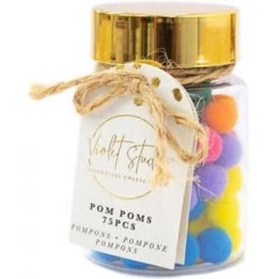 Afbeelding van Violet Studio Pom Jar Brights 75pcs