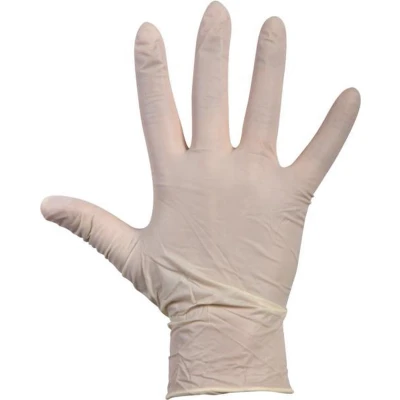 Afbeelding van Disposable latex handschoen wit ongepoederd doos à 100 small