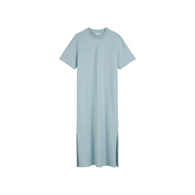 Afbeelding van Marc O&#039;Polo Denim Round NECK Slits Jerseyjurk, Dames, Maat: Small, Blue fog