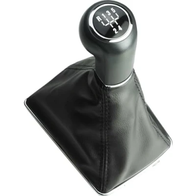 Afbeelding van Versnellingspook, schakelmanchet en frame in chroom look, compatibel met Opel Astra H 2004 2010, alle modellen 5 versnellingen