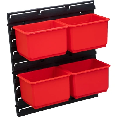Afbeelding van Qbrick Systeemcontainerset Nr. 1 Werkplaatswand 39 x 35 cm met 4 containers voor System ONE en TWO koffers