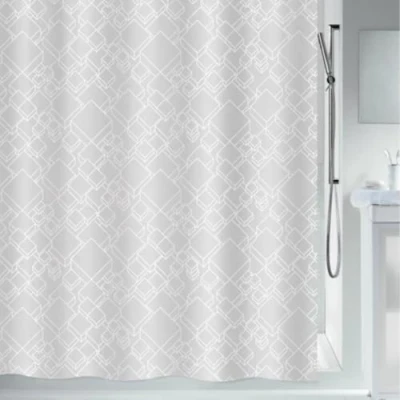 Afbeelding van Spirella Anti schimmel douchegordijn &quot;Peer&quot;, antibacterieel, wasbaar, waterdicht, polyester, 180 x 200 cm, wit