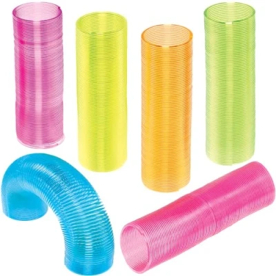 Afbeelding van Baker Ross FN147 Super Lange Mini Spiraalveren Set van 6, Veer Speelgoed voor Feest Zakjes, Fidget
