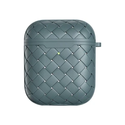 Afbeelding van AirPods 1/2 hoesje PU Wave Series soft case grijs