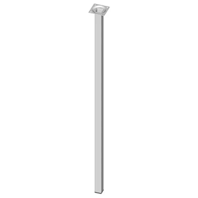 Afbeelding van DIY Element System Meubelpoot vierkant metalen vierkante voet, ideaal als tafelpoot voor het ontwerpen van individuele meubels 25 x mm, lengte 800 wit
