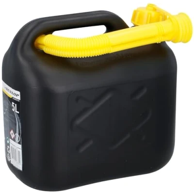 Afbeelding van Dunlop Jerrycan 5 Liter Met Flexibele Vulslang Kunststof Zwart