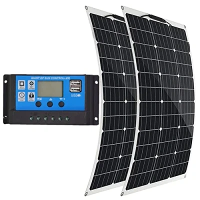 Afbeelding van Flexibel Zonnepaneel 400 Watt 18 Volt Monokristallijn Semi Flexibele Buigbare Mono Off Grid Lader voor Marine RV Cabine Van Auto Ongelijke oppervlakken,800W