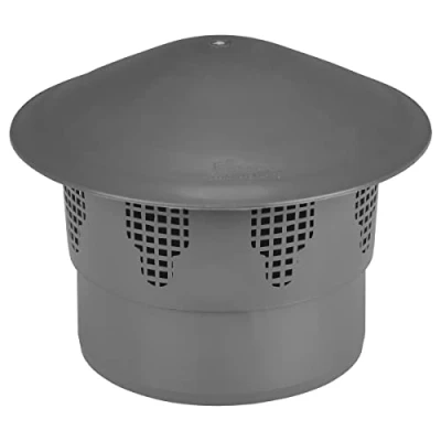 Afbeelding van HT KG Ontluchtingskap, DN 160, dakontluchter, ventilatiekap, afzuigkap, rioolbuis, grijs