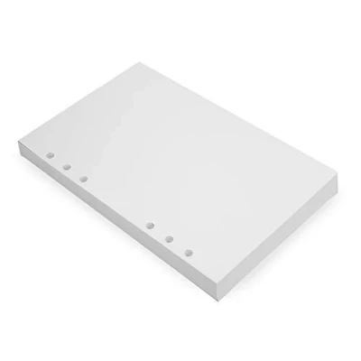 Afbeelding van A5 6 Ringband Planner Inserts 21X14,2Cm Dikke Crème Losbladige Papier Vullingen Compatibel Met Filofax, Gaten, 100 Vellen, 200 Blanco Pagina&#039;S